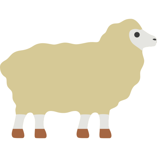 Coloriage de chèvre en laine à imprimer.