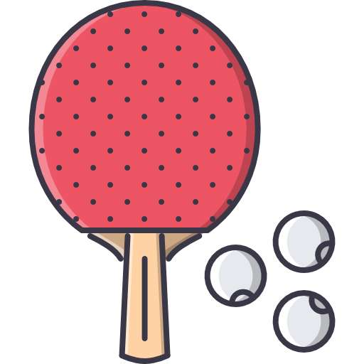 Coloriage d'équipement de ping-pong à imprimer pour les sports et la compétition.