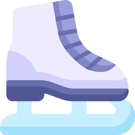 Coloriage d'équipement de sports de glace: patins à glace à imprimer