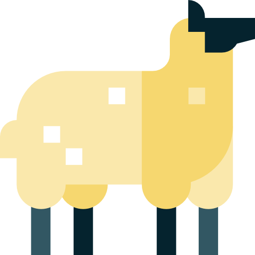 Coloriage de mouton à imprimer pour les enfants : animaux mammifères.