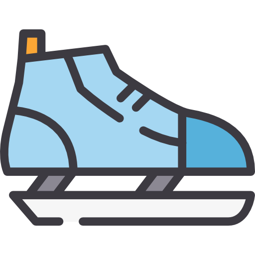 Coloriage des sports d'hiver: patinage sur glace à imprimer