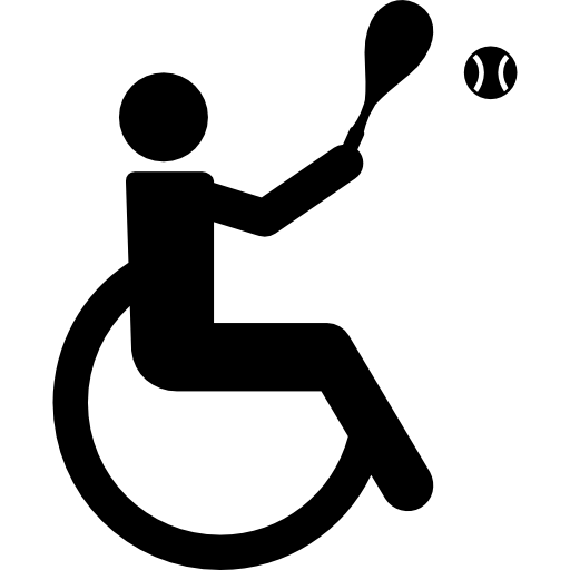 Coloriage des sports paralympiques de tennis à imprimer