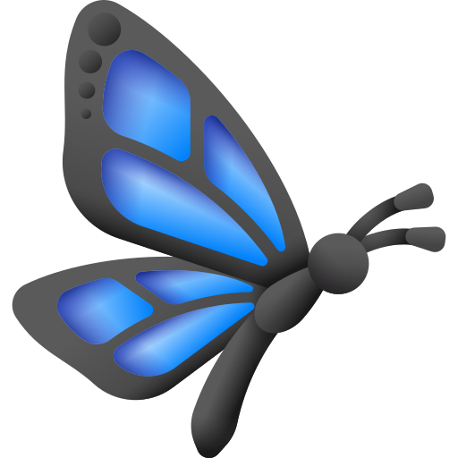 Coloriage de papillon en silhouette à imprimer