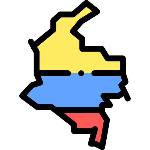Coloriage du drapeau de la Colombie à imprimer