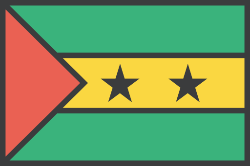 Coloriage du drapeau de Sao Tomé à imprimer