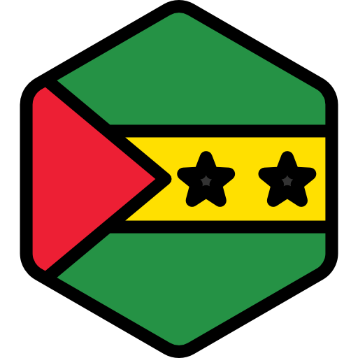 Coloriage du drapeau de Sao Tome et Prince à imprimer