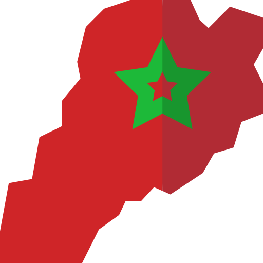 Coloriage du drapeau du Maroc à imprimer