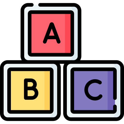 Coloriage éducatif de blocs ABC à imprimer