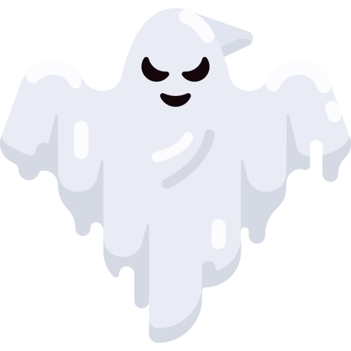 Coloriage effrayant de fantôme pour Halloween à imprimer.