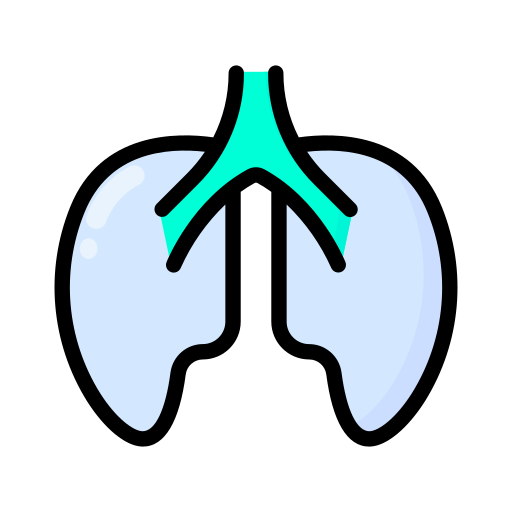 Coloriage médical de poumons à imprimer.