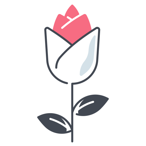 Coloriage romantique de rose et fleur à imprimer