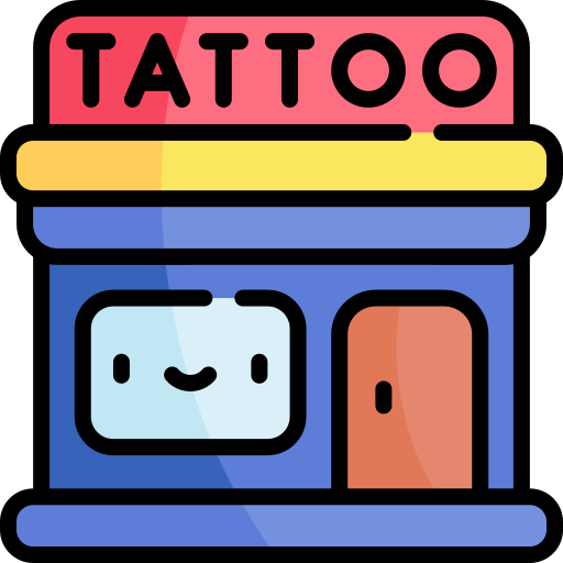 Coloriage commerce entreprise studio de tatouage