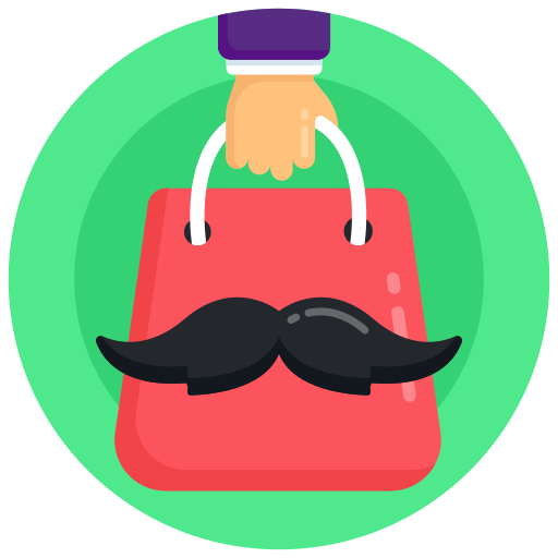 Coloriage commerce et shopping surprise moustache