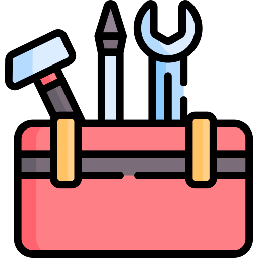 Coloriage construire boîte à outils construction et outillage