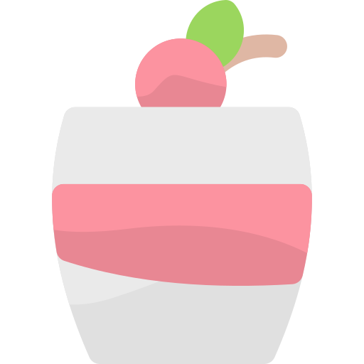 Coloriage de panna cotta dessert nutrition à imprimer
