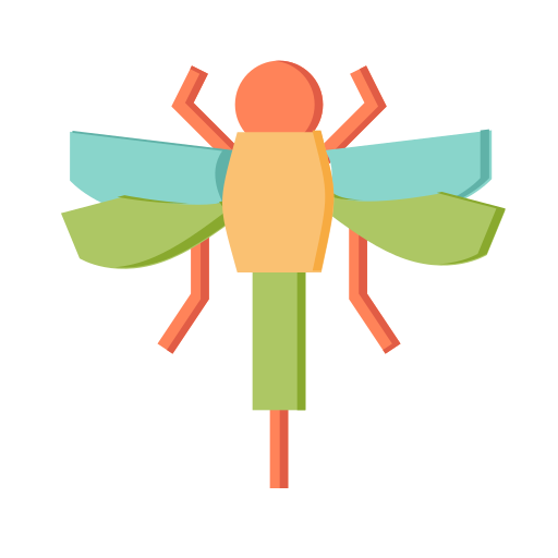 Coloriage de dragonfly pour entomologie et zoologie à imprimer