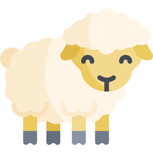 Coloriage de mouton à imprimer: la laine du mammifère des prés
