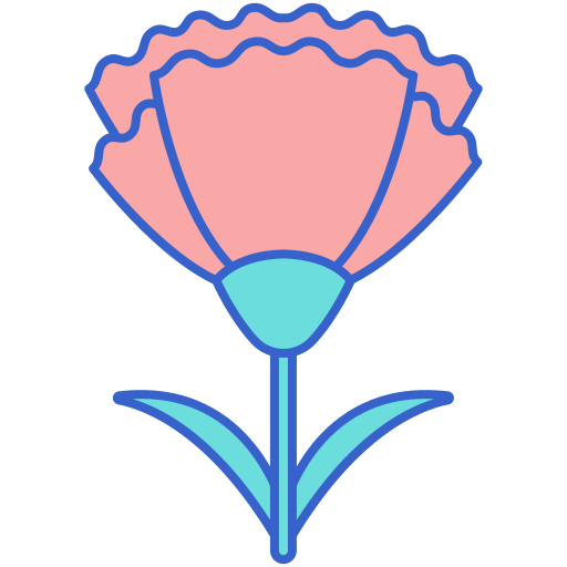 Coloriage de fleur à imprimer : œillet et ses pétales