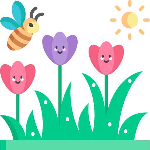 Coloriage de fleur d'abeille au printemps à imprimer