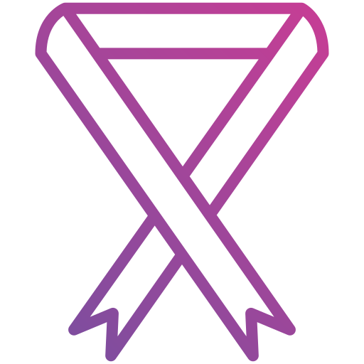 Coloriage de formes et symboles conscients en ruban violet à imprimer