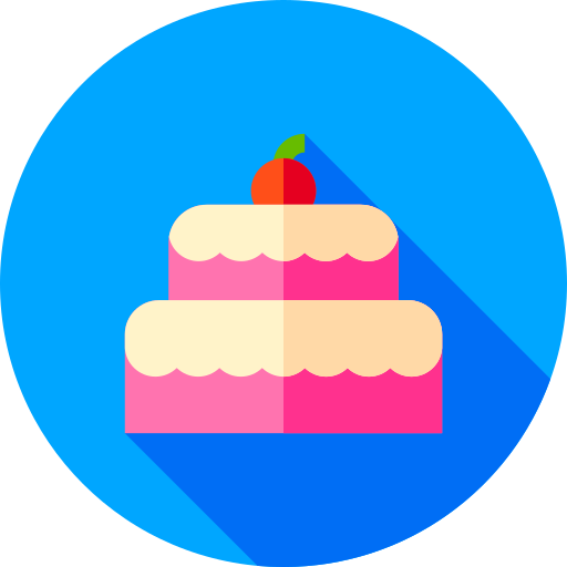 Coloriage de gâteau d'anniversaire cuit et nourriture dans un restaurant à imprimer
