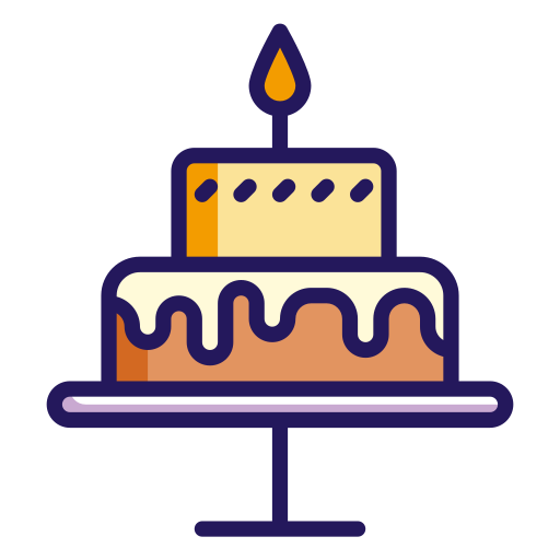 Coloriage de gâteau d'anniversaire et nourriture à imprimer