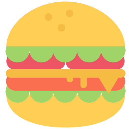 Coloriage de hamburger chaud à imprimer