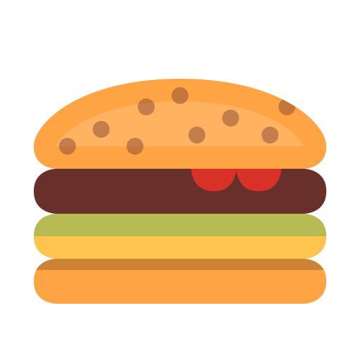 Coloriage de hamburger du boeuf menu à imprimer