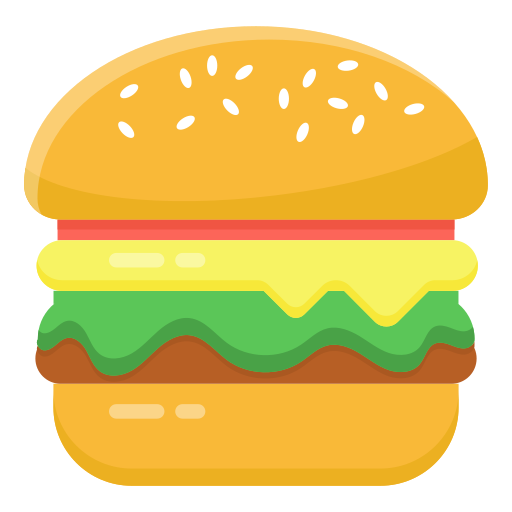 Coloriage de hamburger du fast-food à imprimer