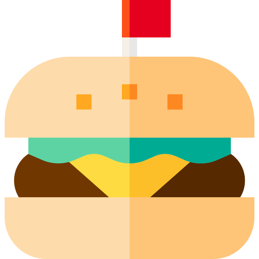 Coloriage de hamburger et nourriture des cultures à imprimer