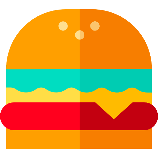 Coloriage de hamburgers et nourriture à imprimer