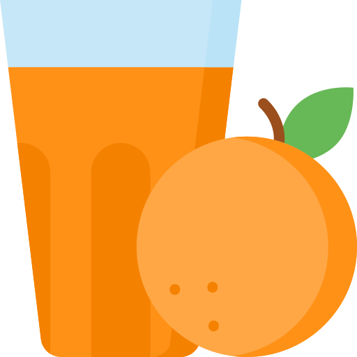 Coloriage de jus d'orange en bonne santé à imprimer