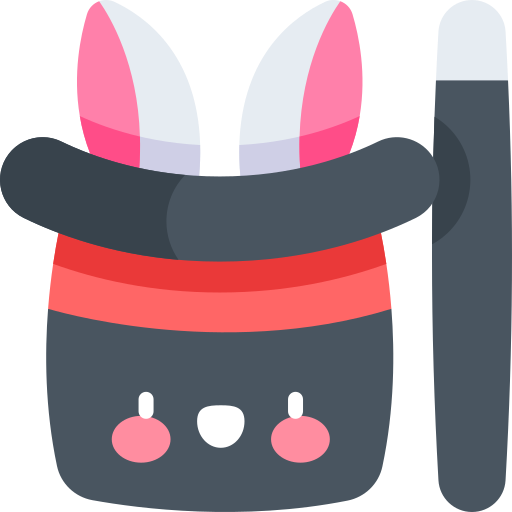 Coloriage de lapin en chapeau de sorcier à imprimer