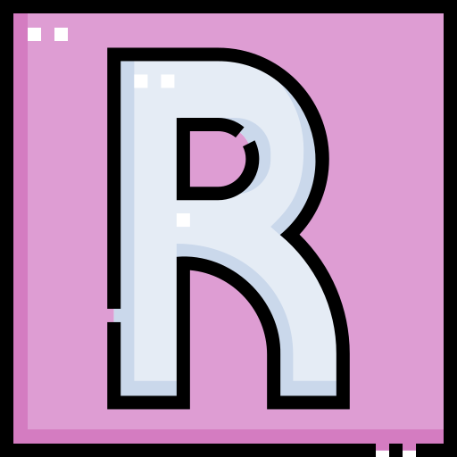 Coloriage de lettre R à imprimer pour pratiquer l'écriture.