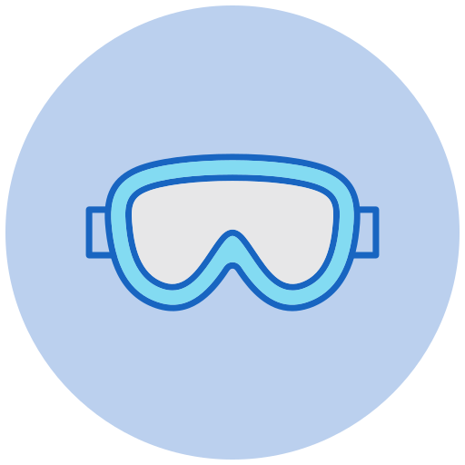 Coloriage de lunettes de natation et équipement de sport à imprimer