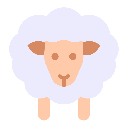 Coloriage de mouton avatar à imprimer sur une ferme
