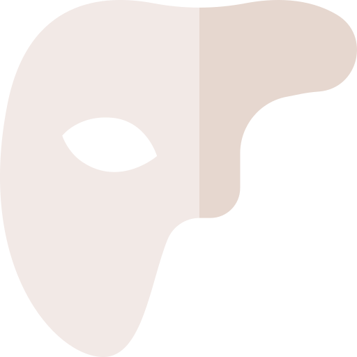 Coloriage de masque de carnaval du Fantôme de l'Opéra à imprimer