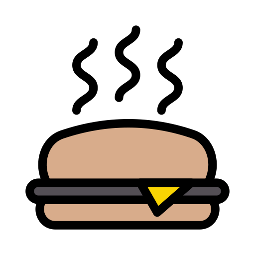 Coloriage de burger fast food et salade à imprimer