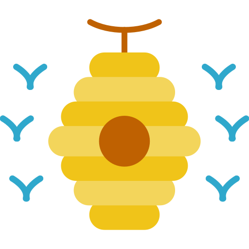 Coloriage de mon chéri abeille sur un rayon de miel à imprimer