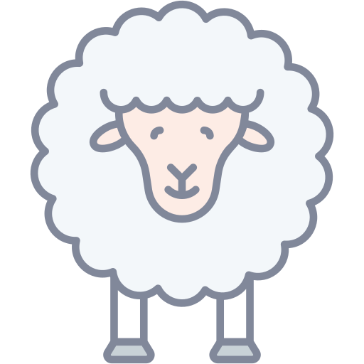 Coloriage de mouton à imprimer : la laine du mammifère à colorier