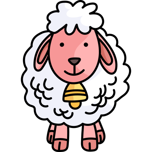 Coloriage de mouton à imprimer pour les amoureux de la ferme et des animaux du règne animal.