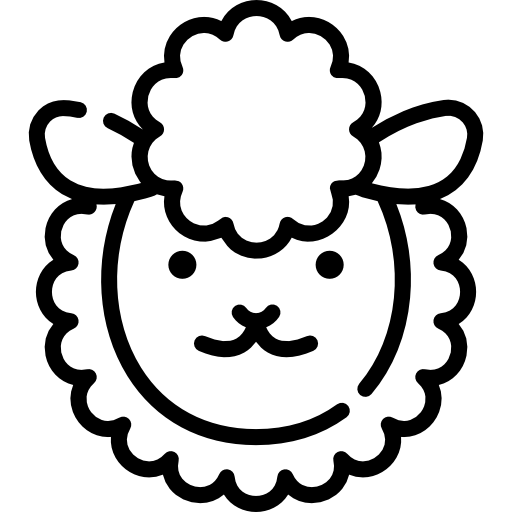 Coloriage d'agriculture avec des moutons à imprimer