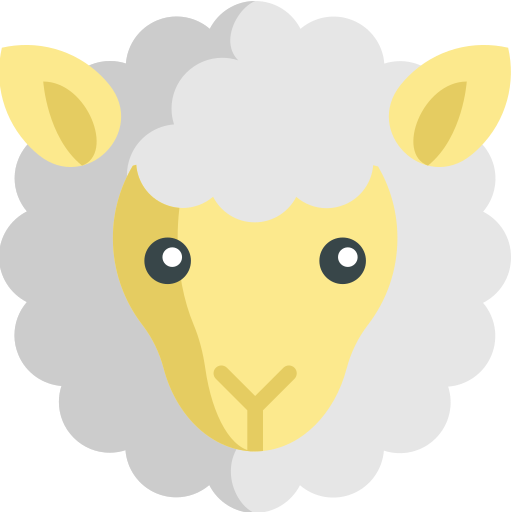 Coloriage d'agriculture: les moutons, mammifères à imprimer