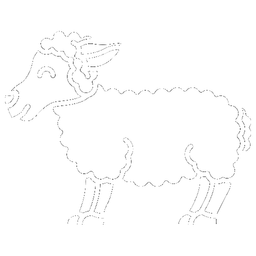 Coloriage de mouton, faune et chèvre à imprimer