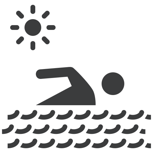 Coloriage de nager dans le bassin avec des flèches à imprimer