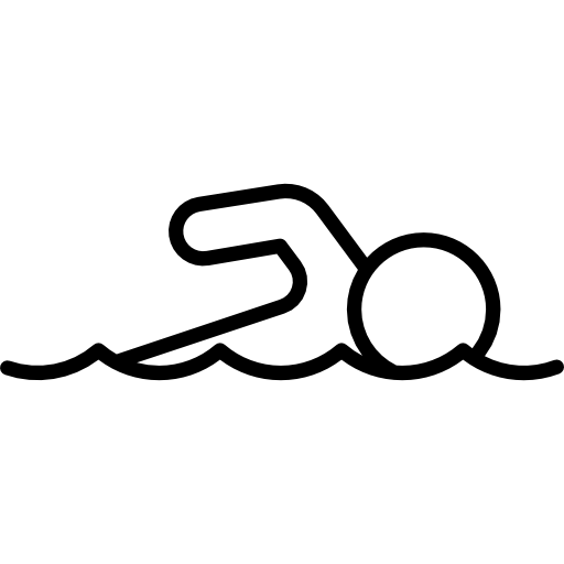 Coloriage de nageur à imprimer pour exercice de gymnase