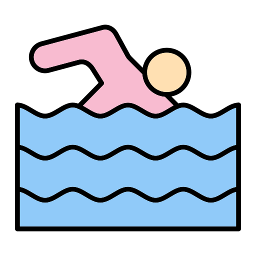 Coloriage de nageur en vacances à imprimer