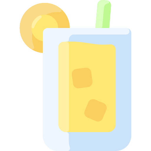Coloriage de cocktail du jus d'orange et de citron à imprimer