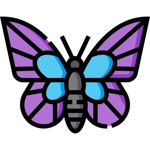 Coloriage de papillon à imprimer pour les passionnés d'entomologie et d'animaux.