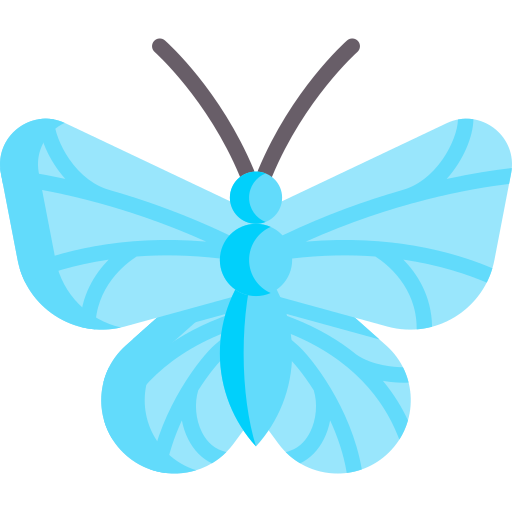 Coloriage de papillon bleu à imprimer